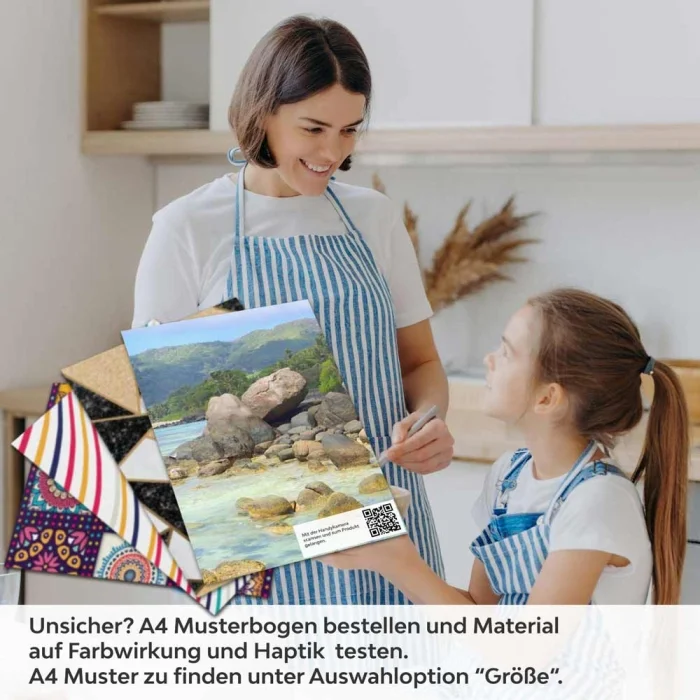 Küchenrückwand Folie Küstenparadies A4 Muster
