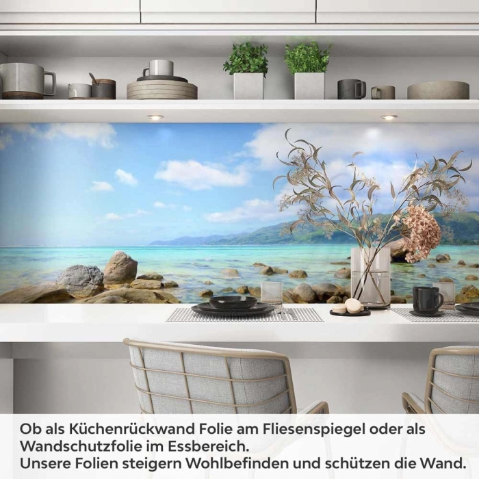 Küchenrückwand Folie Küstenparadies Artikelbild 1