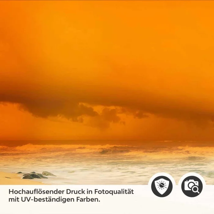 Küchenrückwand Folie goldener Himmel über dem Strand Detailbild 2
