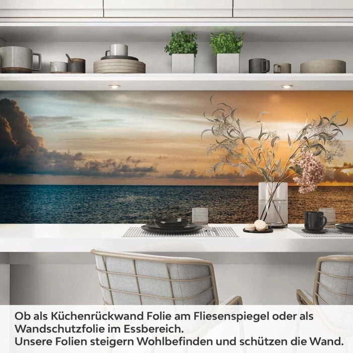 Küchenrückwand Folie goldener Horizont Artikelbild 1