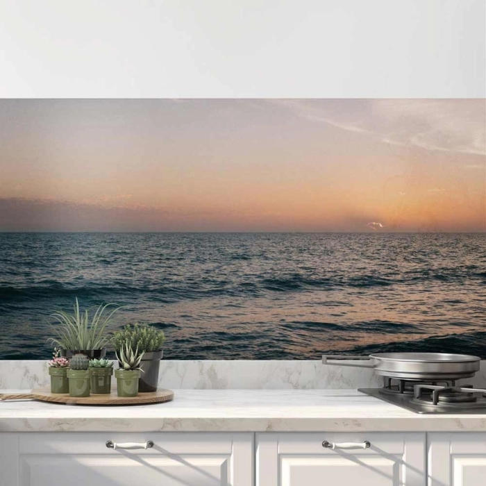 Küchenrückwand Folie Sonnenuntergangspanorama
