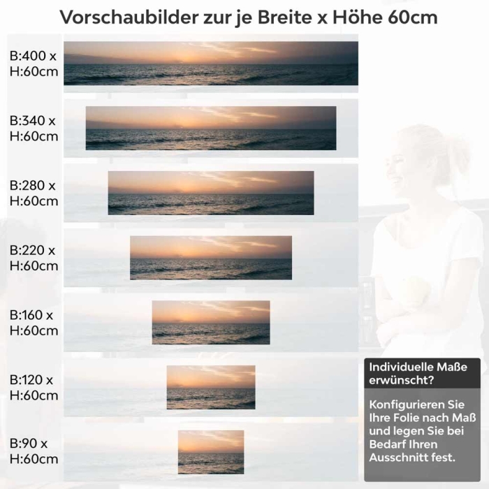Küchenrückwand Folie Sonnenuntergangspanorama Höhe 60cm
