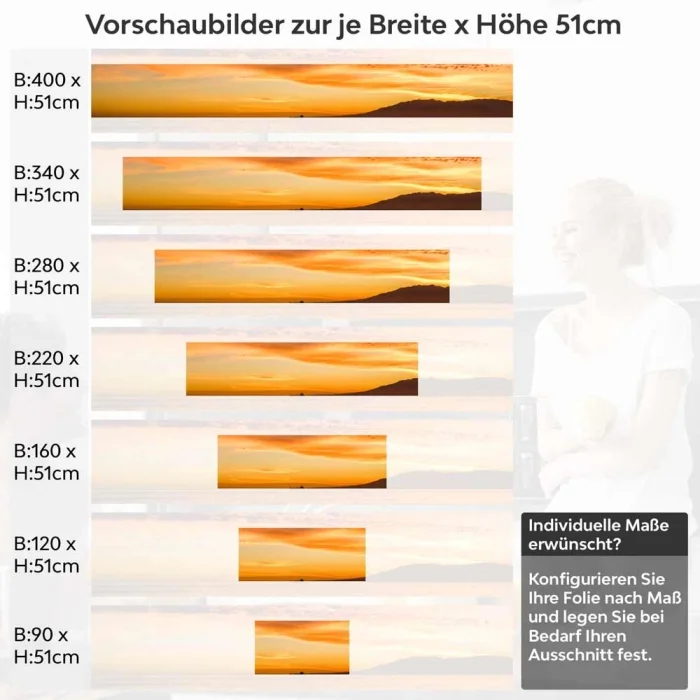 Küchenrückwand Folie glühender Horizont Höhe 51cm