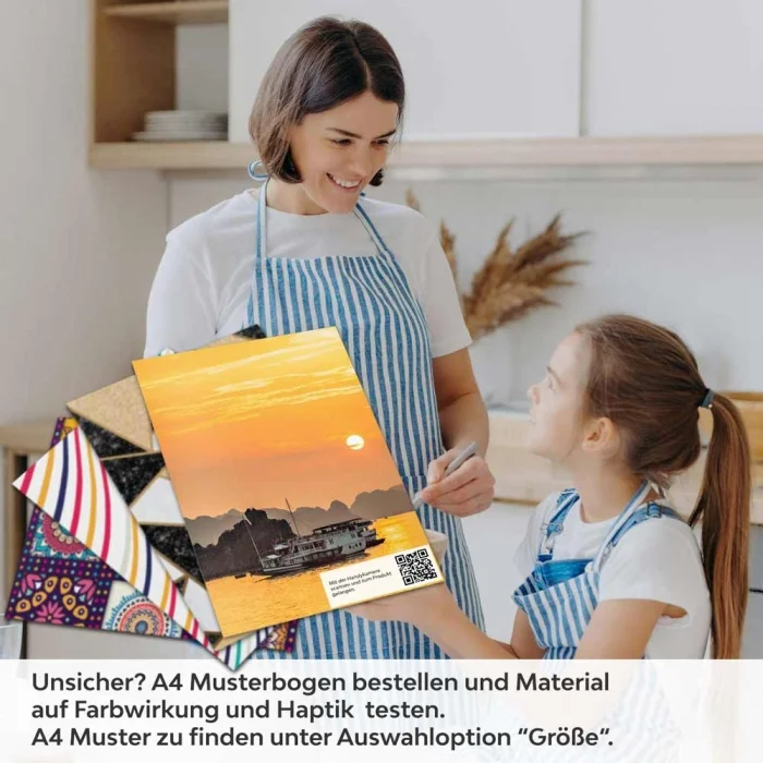 Küchenrückwand Folie Inselfelsen im Abendlicht A4 Muster