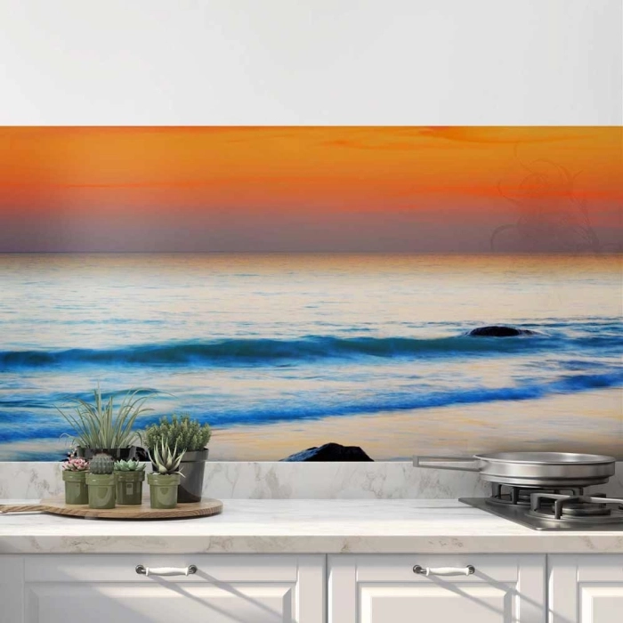 Küchenrückwand Folie rote Weite