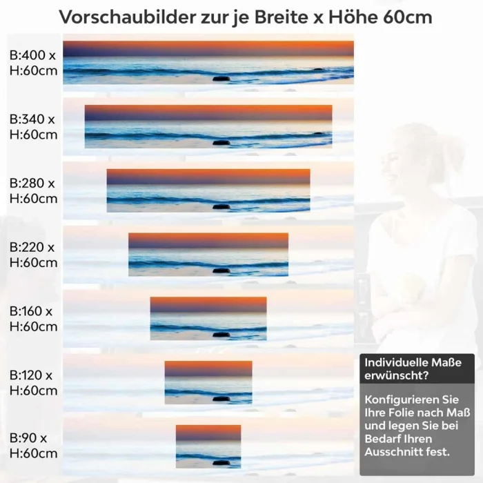 Küchenrückwand Folie rote Weite Höhe 60cm