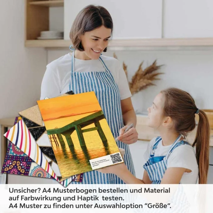 Küchenrückwand Folie Steg & Ozean im Abendlicht A4 Muster