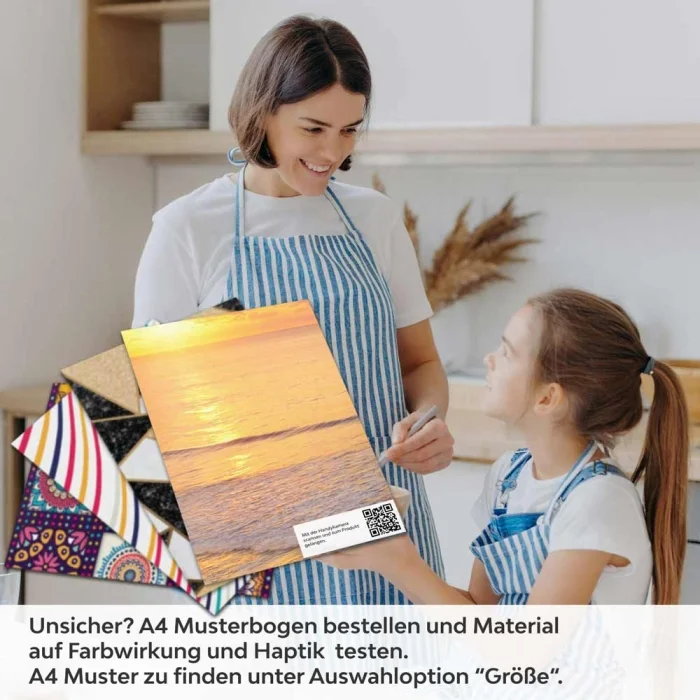Küchenrückwand Folie blau roter Meereshorizont A4 Muster