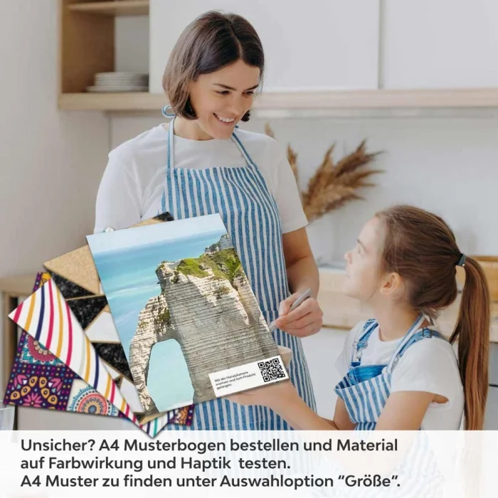 Küchenrückwand Folie Alabasterküste A4 Muster