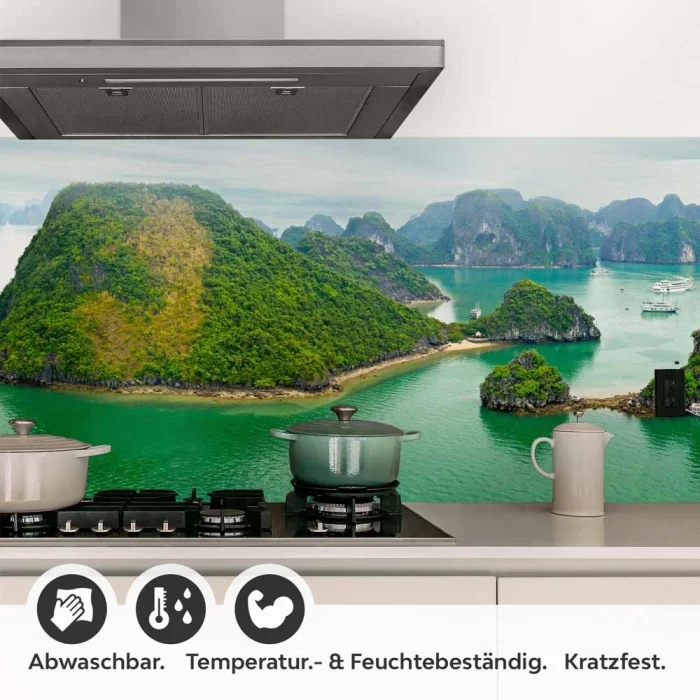 Küchenrückwand Folie Vietnamesische Bucht Detailbild 1