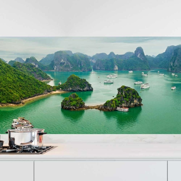 Küchenrückwand Folie Vietnamesische Bucht