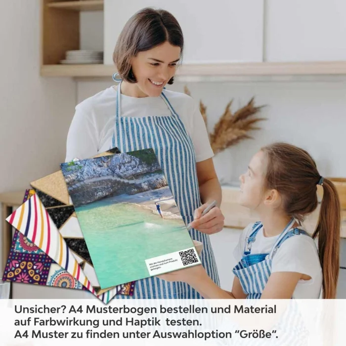 Küchenrückwand Folie Meeresbucht A4 Muster