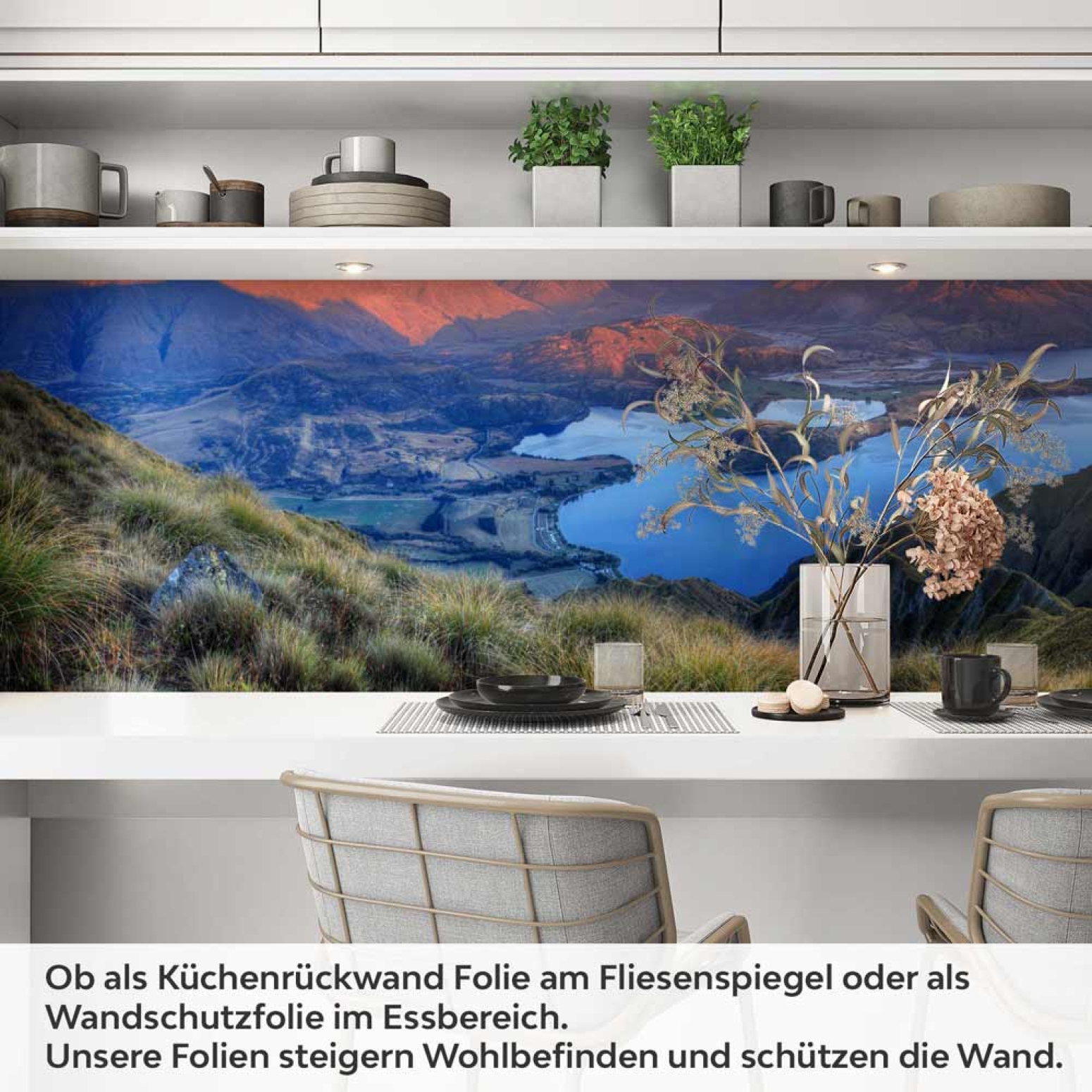 Küchenrückwand Folie Neuseeländische Idylle Artikelbild 1