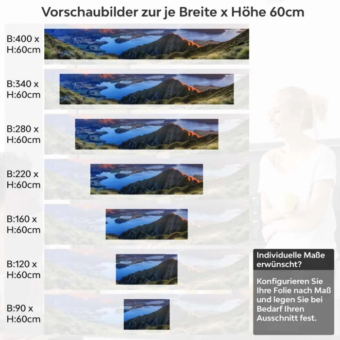 Küchenrückwand Folie Neuseeländische Idylle Höhe 60cm