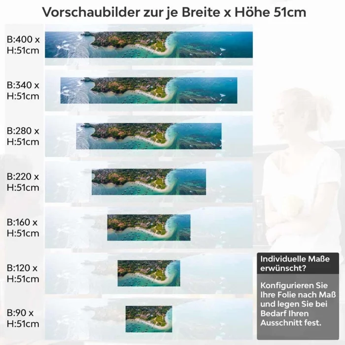 Küchenrückwand Folie exotische Südwest Küste Sri Lanka Höhe 51cm