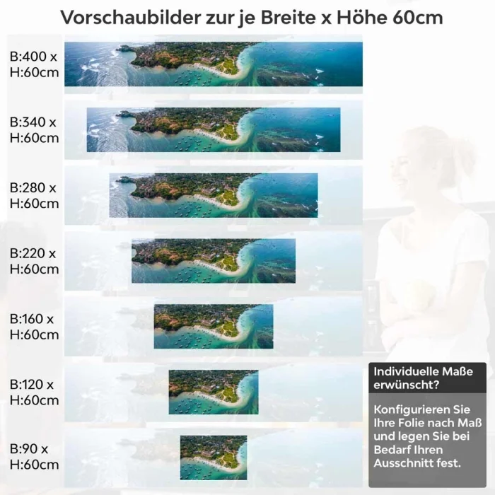 Küchenrückwand Folie exotische Südwest Küste Sri Lanka Höhe 60cm
