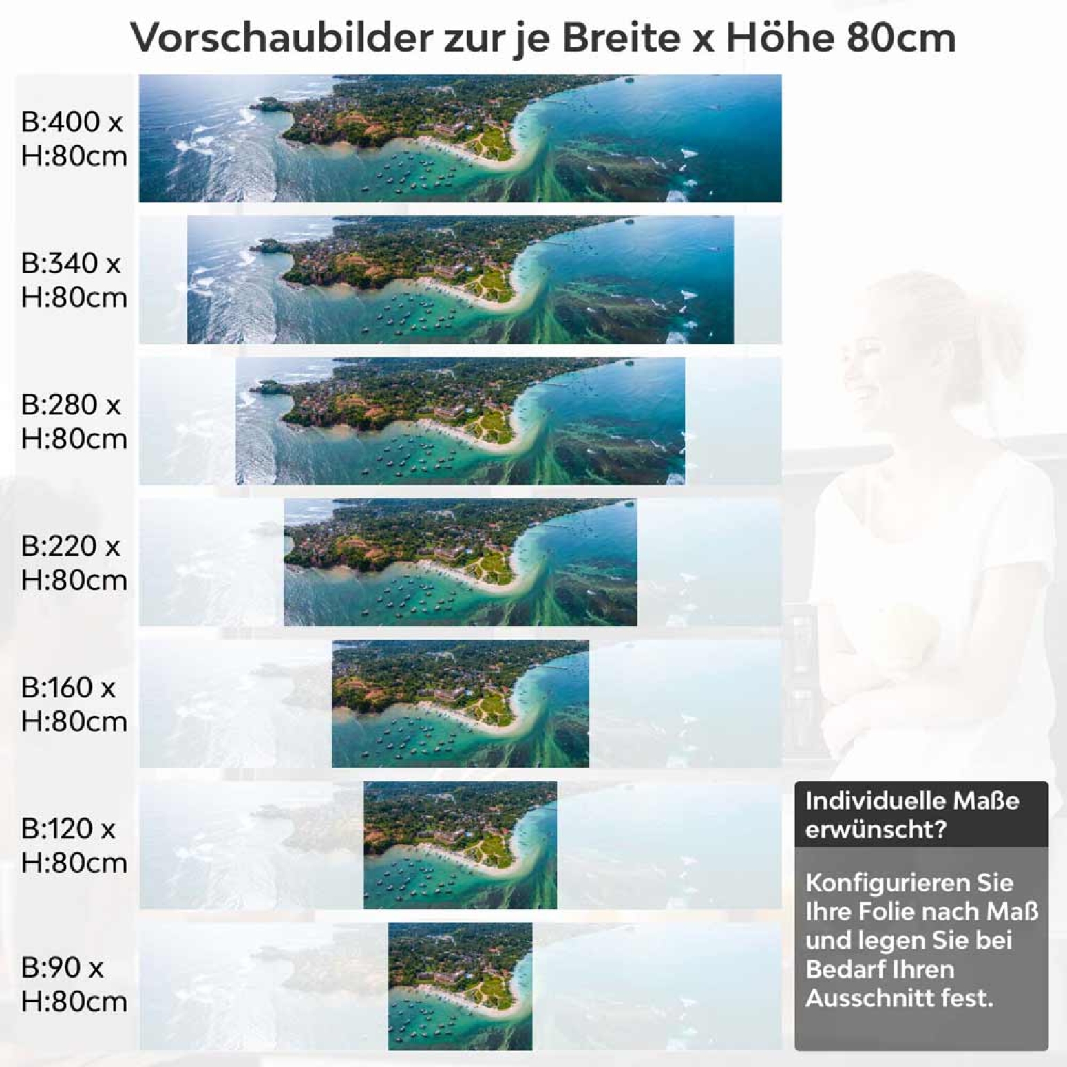 Küchenrückwand Folie exotische Südwest Küste Sri Lanka Höhe 80cm
