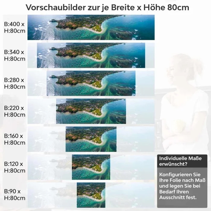 Küchenrückwand Folie exotische Südwest Küste Sri Lanka Höhe 80cm