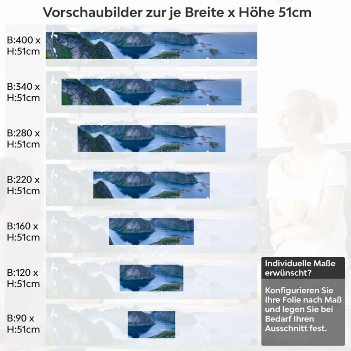 Küchenrückwand Folie Norwegens Schönheit Höhe 51cm