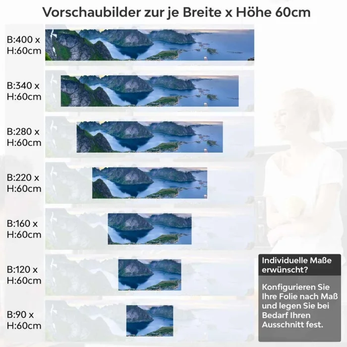 Küchenrückwand Folie Norwegens Schönheit Höhe 60cm