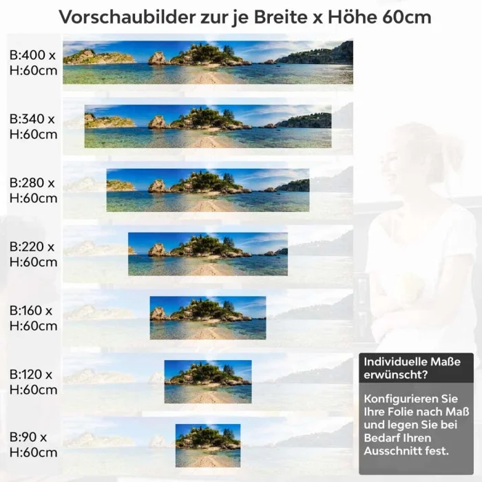 Küchenrückwand Folie sizilianische Meeresidylle Höhe 60cm