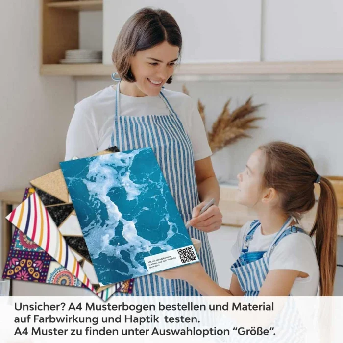 Küchenrückwand Folie blaues Meer mit Schaum A4 Muster