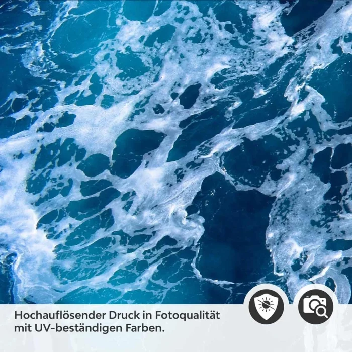 Küchenrückwand Folie blaues Meer mit Schaum Detailbild 2