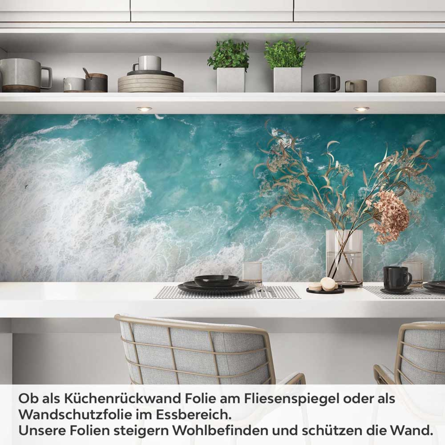 Küchenrückwand Folie Ozean Wellen Oberfläche Artikelbild 1