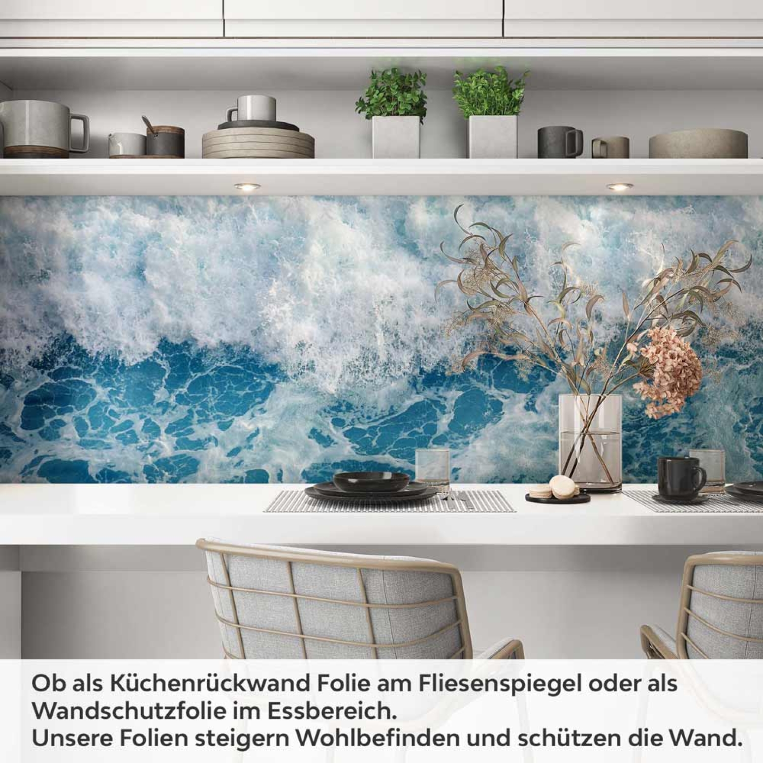 Küchenrückwand Folie Meereswellen Artikelbild 1