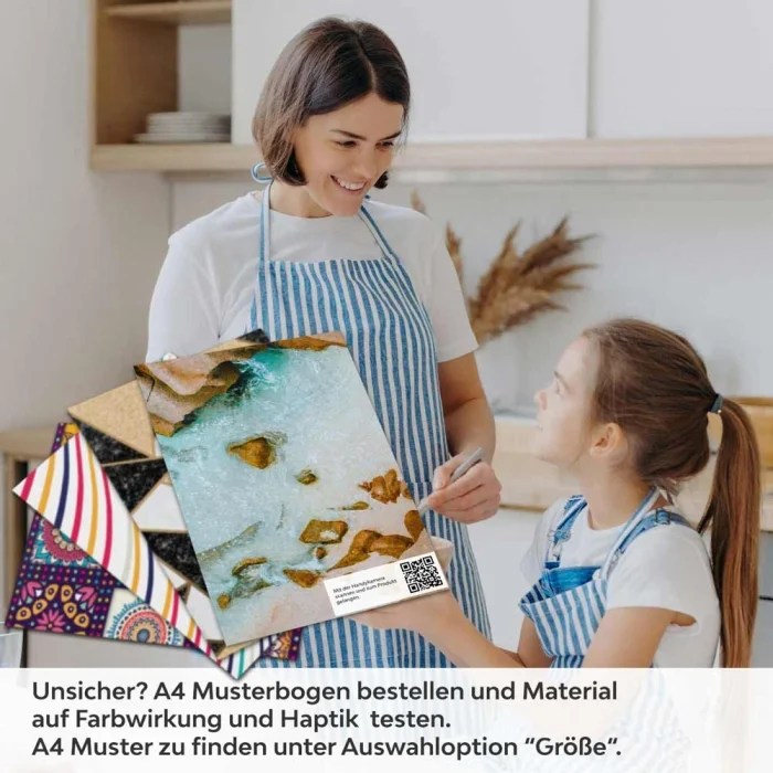 Küchenrückwand Folie felsige Oase A4 Muster