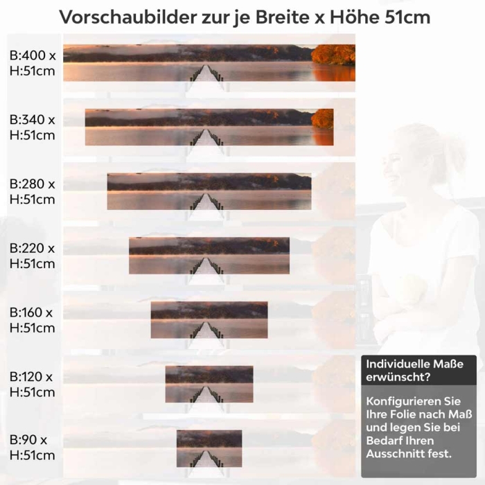 Küchenrückwand Folie Anlegesteg am See Höhe 51cm