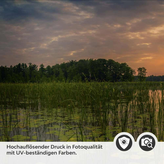 Küchenrückwand Folie Steg im See zum Sonnenuntergang Detailbild 2