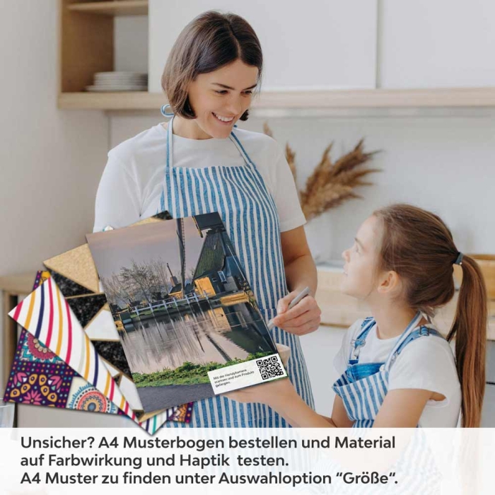 Küchenrückwand Folie Mühlenlandschaft am Wasser A4 Muster