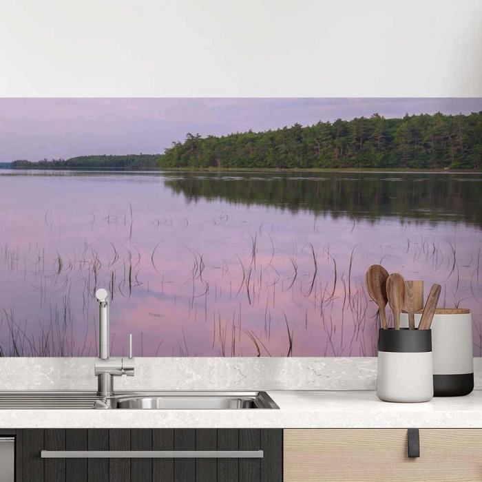 Küchenrückwand Folie violetter See