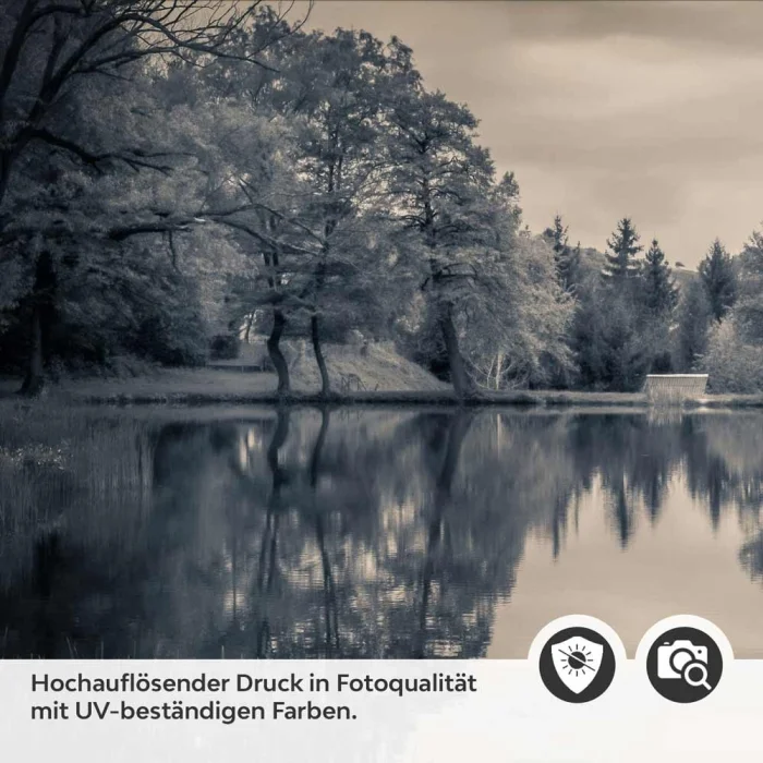 Küchenrückwand Folie See im Vintage-Stil - Zeitlose Landschaft Detailbild 2