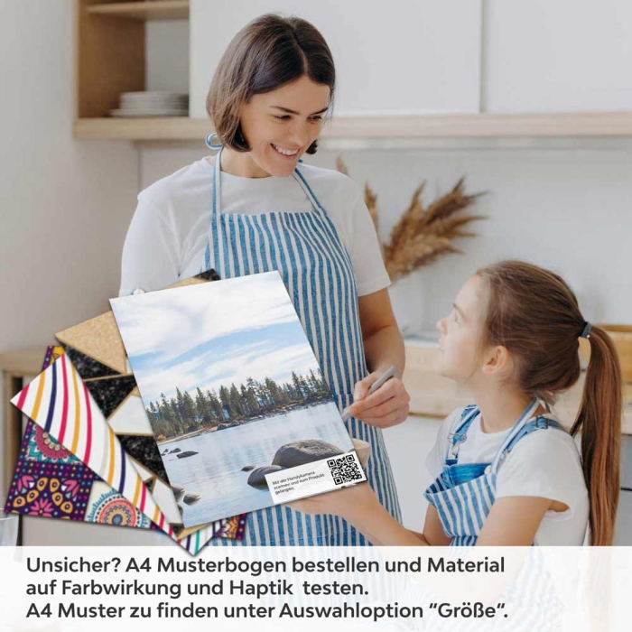 Küchenrückwand Folie Klarer See - Natur und Sonne A4 Muster