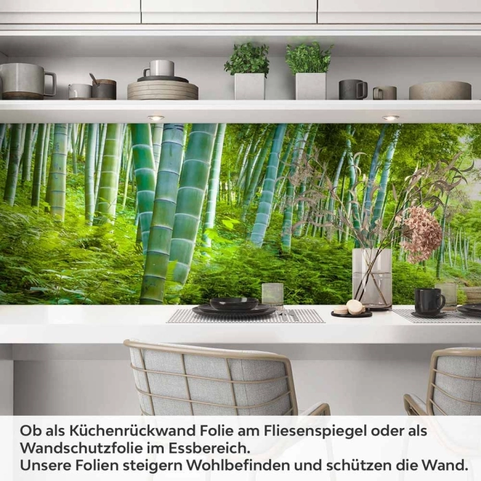Küchenrückwand Folie Bambus Paradies - Fernöstliches Flair für Zuhause Artikelbild 1