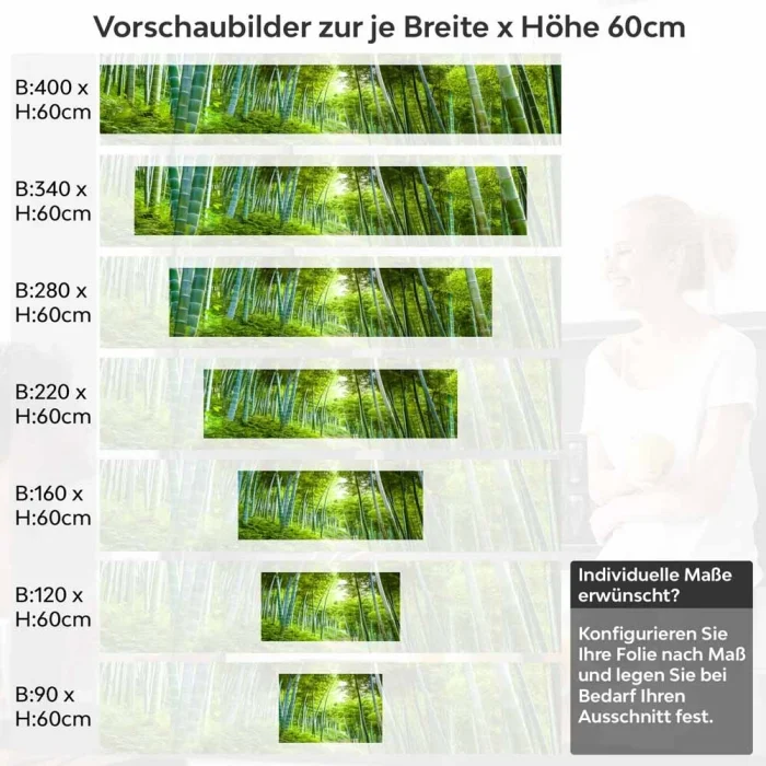 Küchenrückwand Folie Bambus Paradies - Fernöstliches Flair für Zuhause 60cm