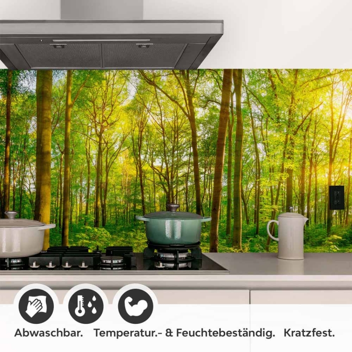 Küchenrückwand Folie Grüner Waldtraum Detailbild 1