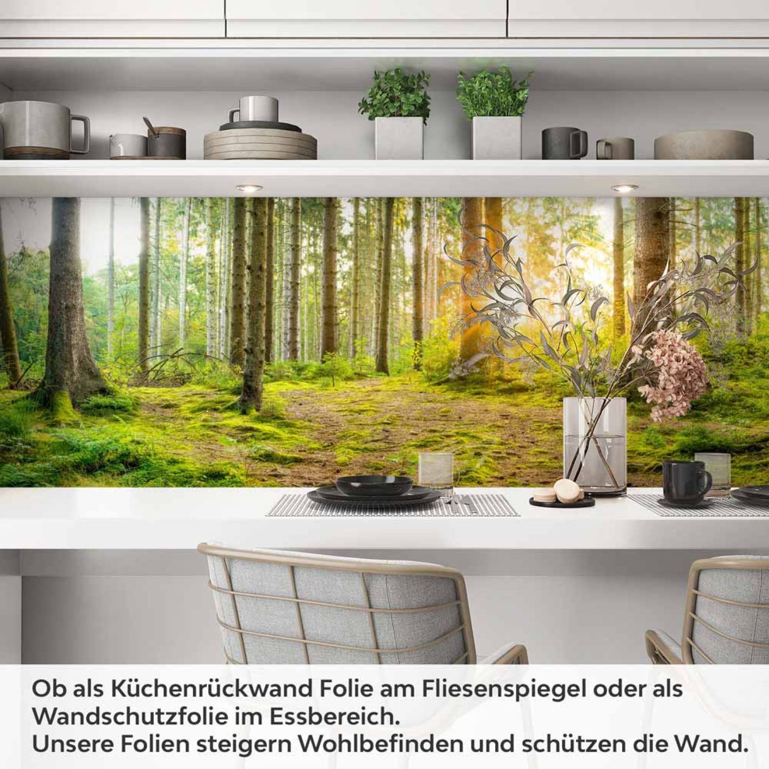 Küchenrückwand Folie unberührter Wald Artikelbild 1
