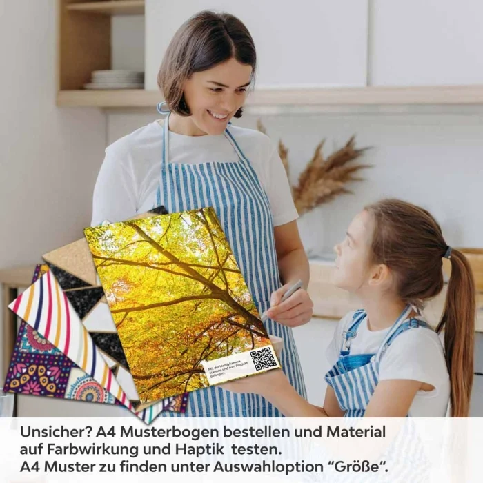 Küchenrückwand Folie Herbstwald - Farbenpracht für Ihre Küche A4 Muster