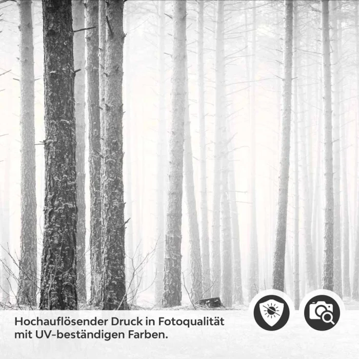 Küchenrückwand Folie Monochromer Wald - Harmonie und Mystik Detailbild 2