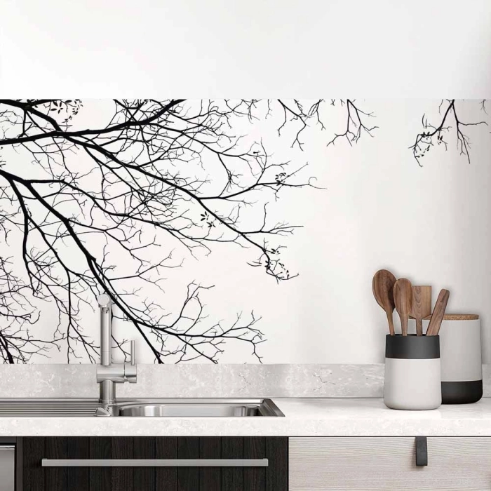 Küchenrückwand Folie Filigrane Baumkronen