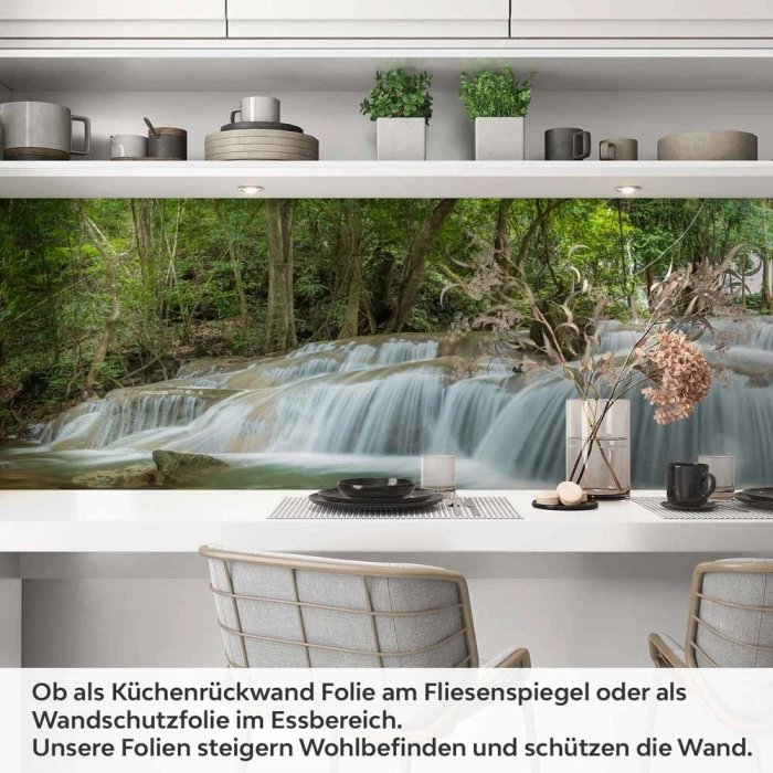 Küchenrückwand Folie prachtvoller Wasserfall Artikelbild 1