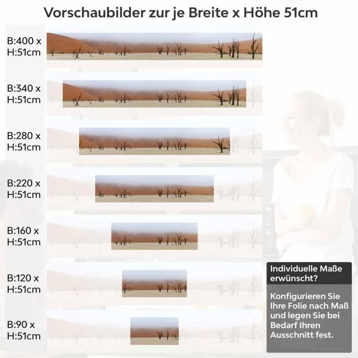 Küchenrückwand Folie Wüstenlandschaft Höhe 51cm