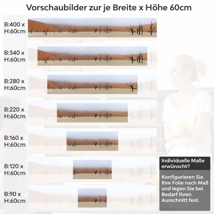 Küchenrückwand Folie Wüstenlandschaft Höhe 60cm