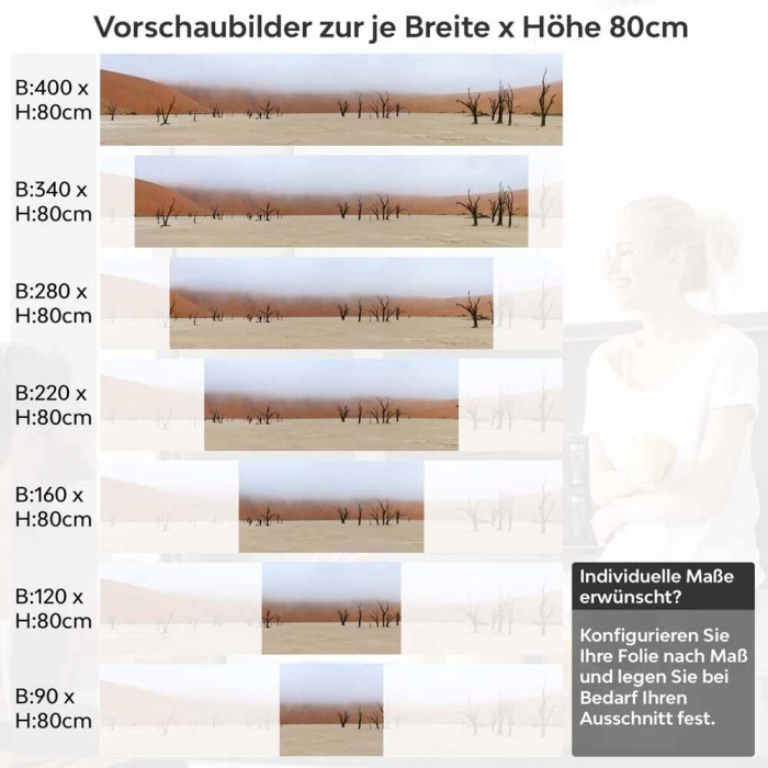 Küchenrückwand Folie Wüstenlandschaft Höhe 80cm