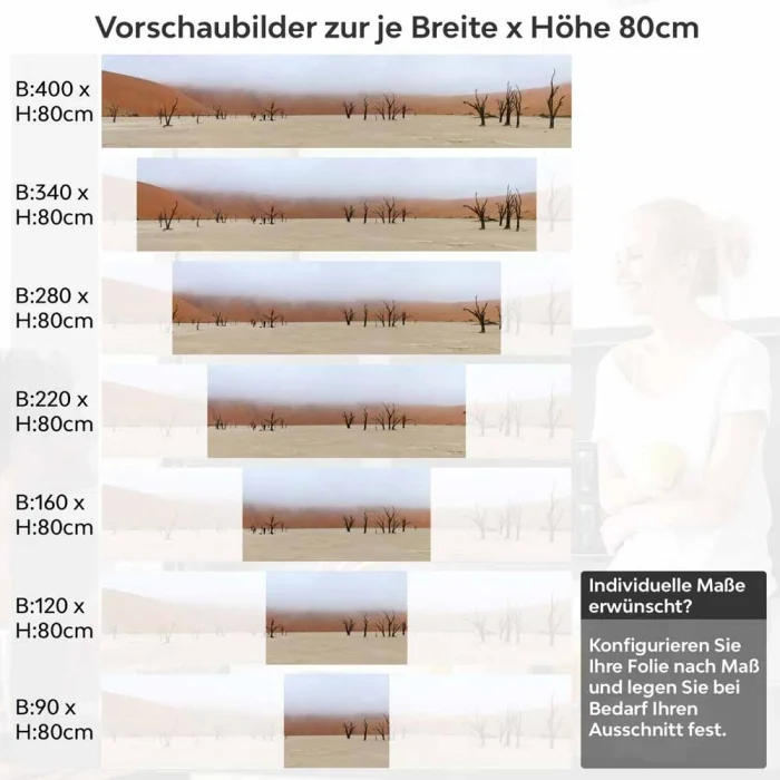 Küchenrückwand Folie Wüstenlandschaft Höhe 80cm