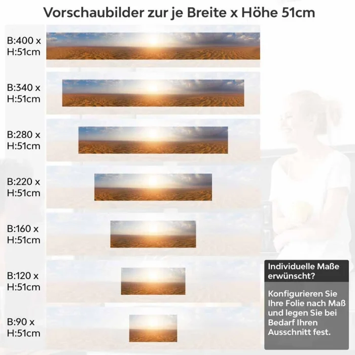 Küchenrückwand Folie Dünen in der Wüste Höhe 51cm