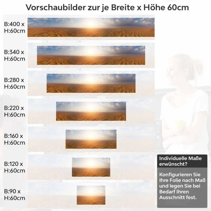 Küchenrückwand Folie Dünen in der Wüste Höhe 60cm